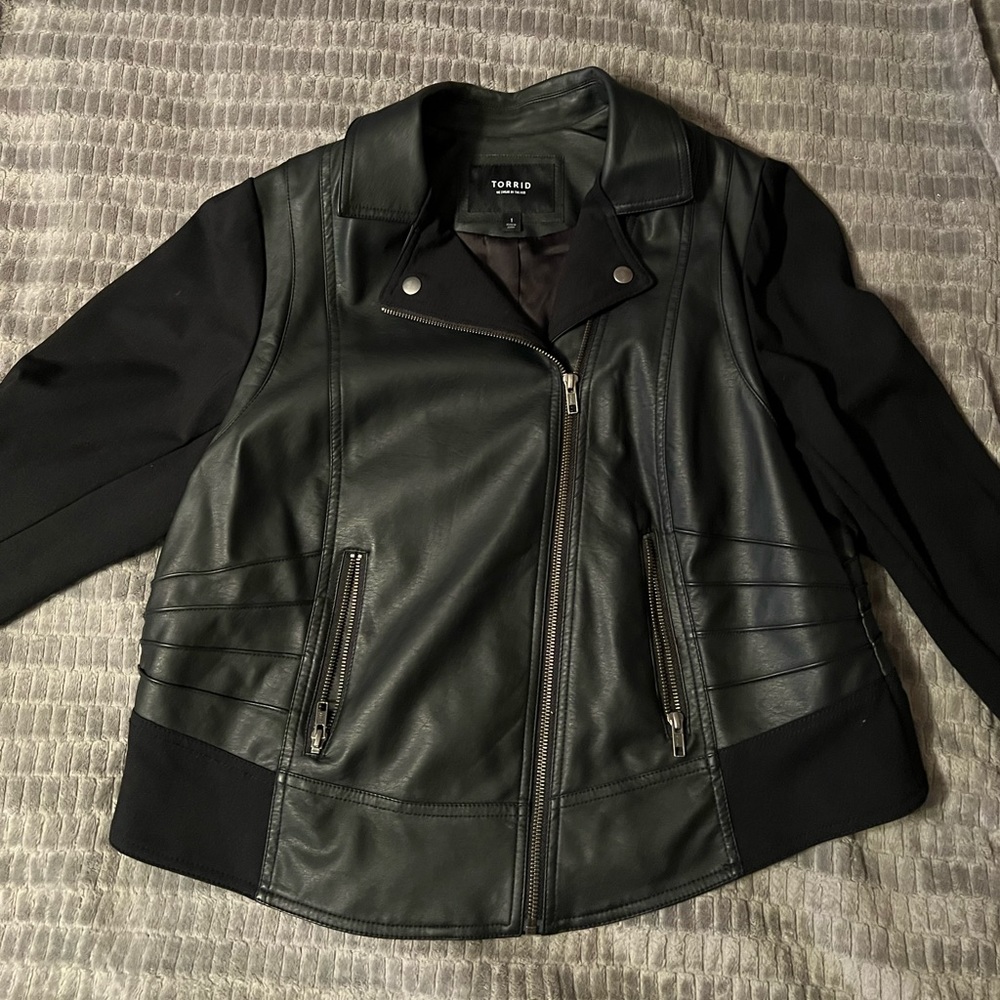 Torrid stretch leather jacket